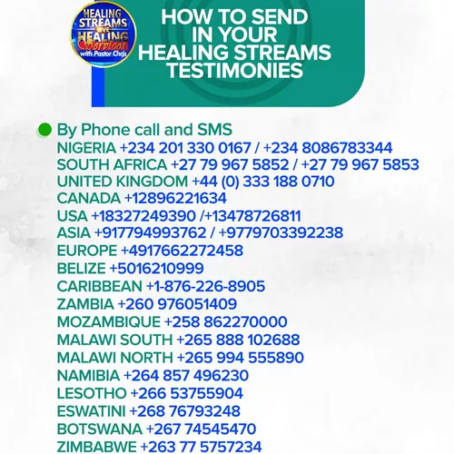 Healing Streams Testimonies